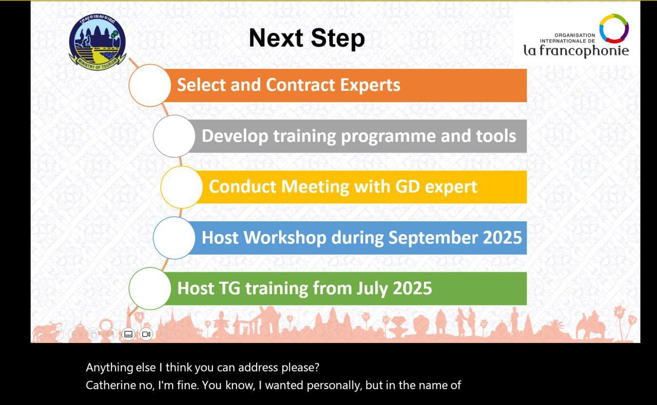 Meeting to review progress on implementation of Sustainable Tourism projects in collaboration with the organization